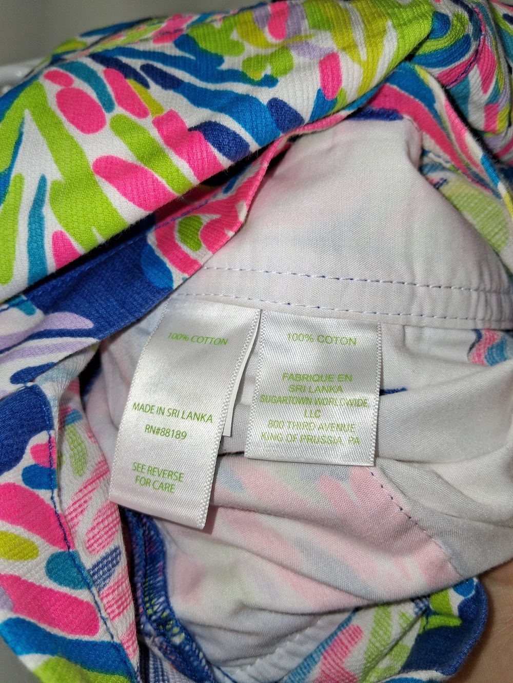 Lilly Pulitzer Neon Leaf-Print The Walsh Cotton Shorts - Picture 7 of 11